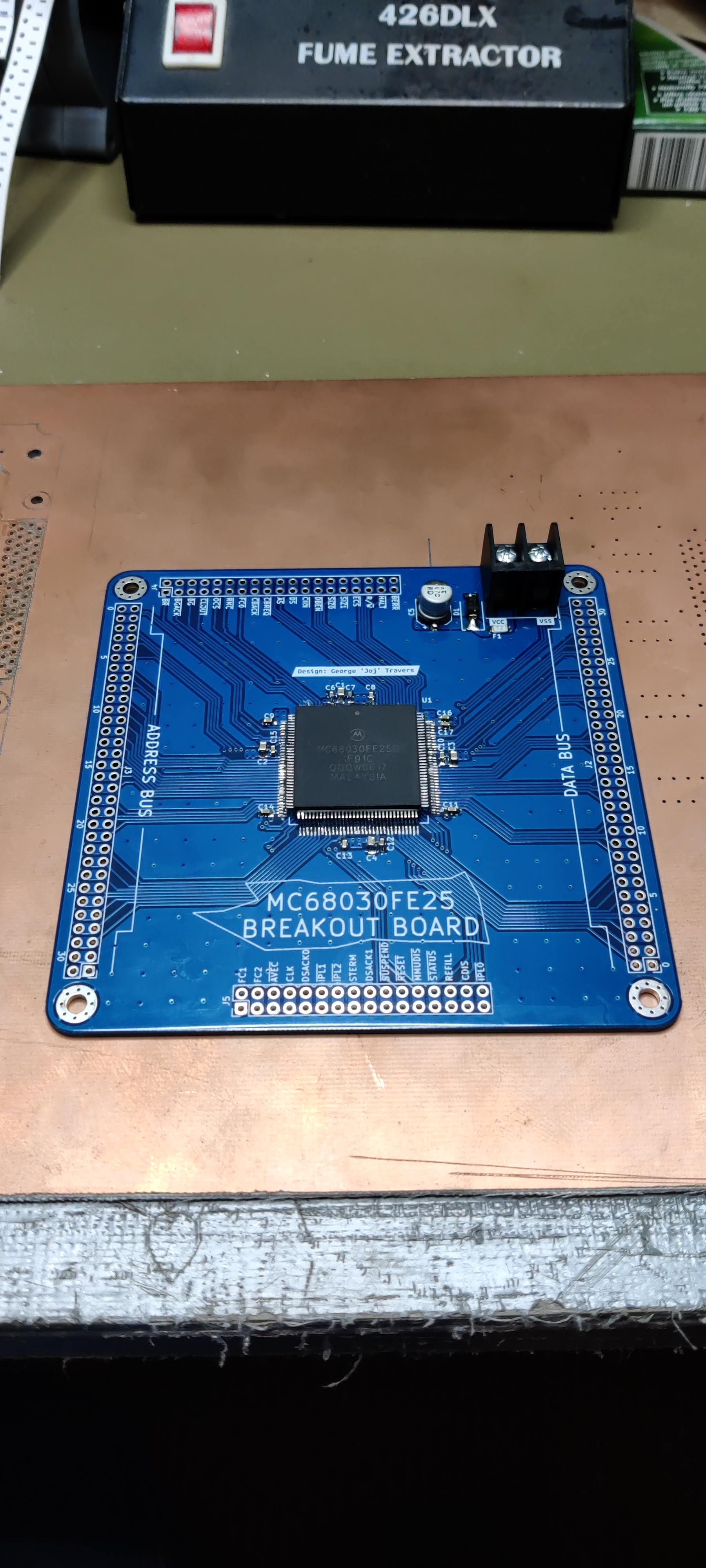 The finished PCB with components